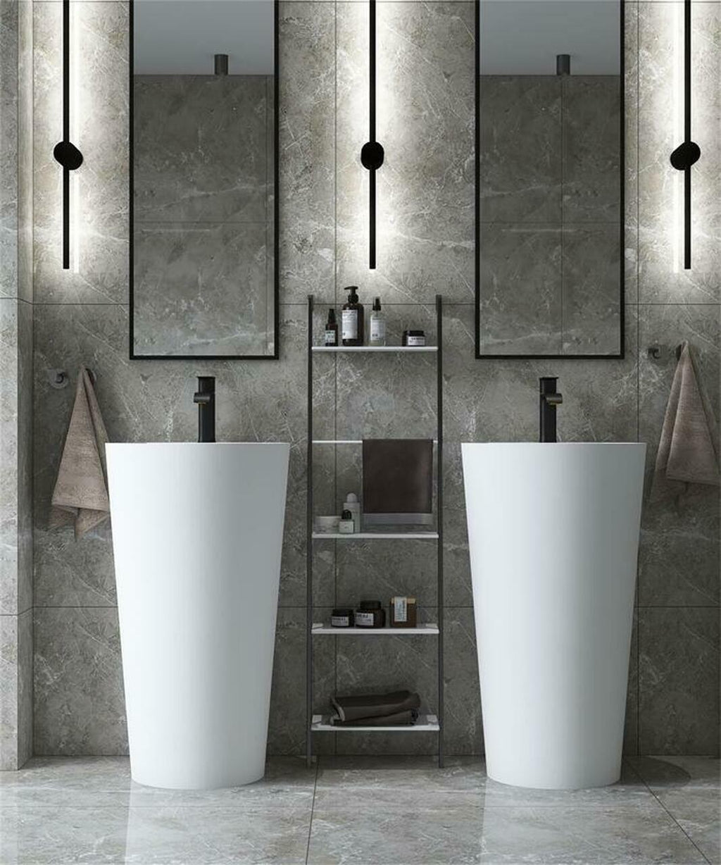 E-P03-2 White Pedestal Sink