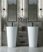 E-P03-2 White Pedestal Sink