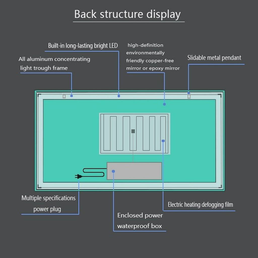 MOA708 76" LED Mirror