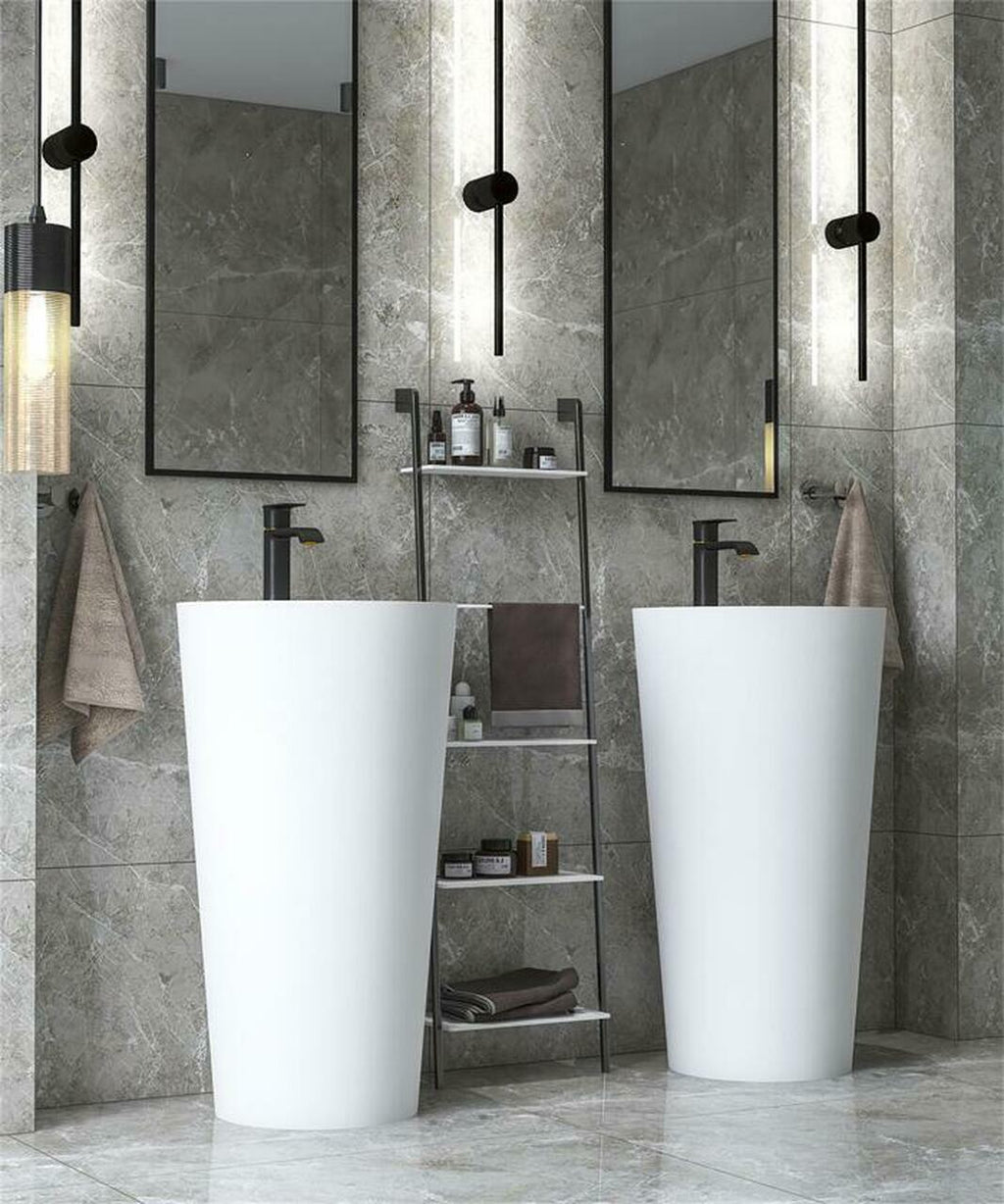 E-P03-2 White Pedestal Sink