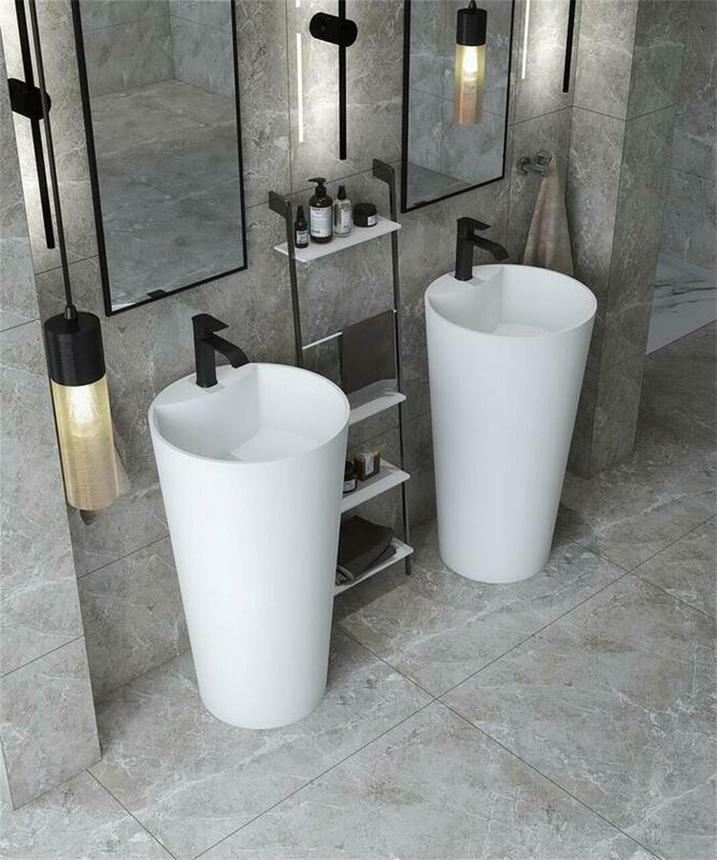 E-P03-2 White Pedestal Sink