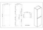 MOB Bathroom Linen Side Cabinet w/ 2 Storage Areas